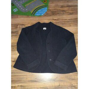 Womens chicos black knit short cardigan Sweater sz 3